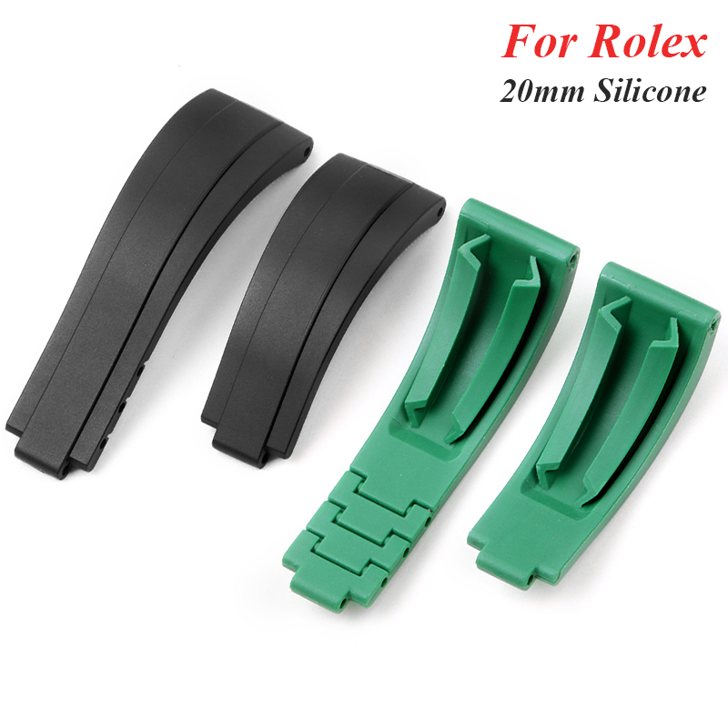 Luxury Watch Green Dial - For Rolex Rubber Wrist Band for