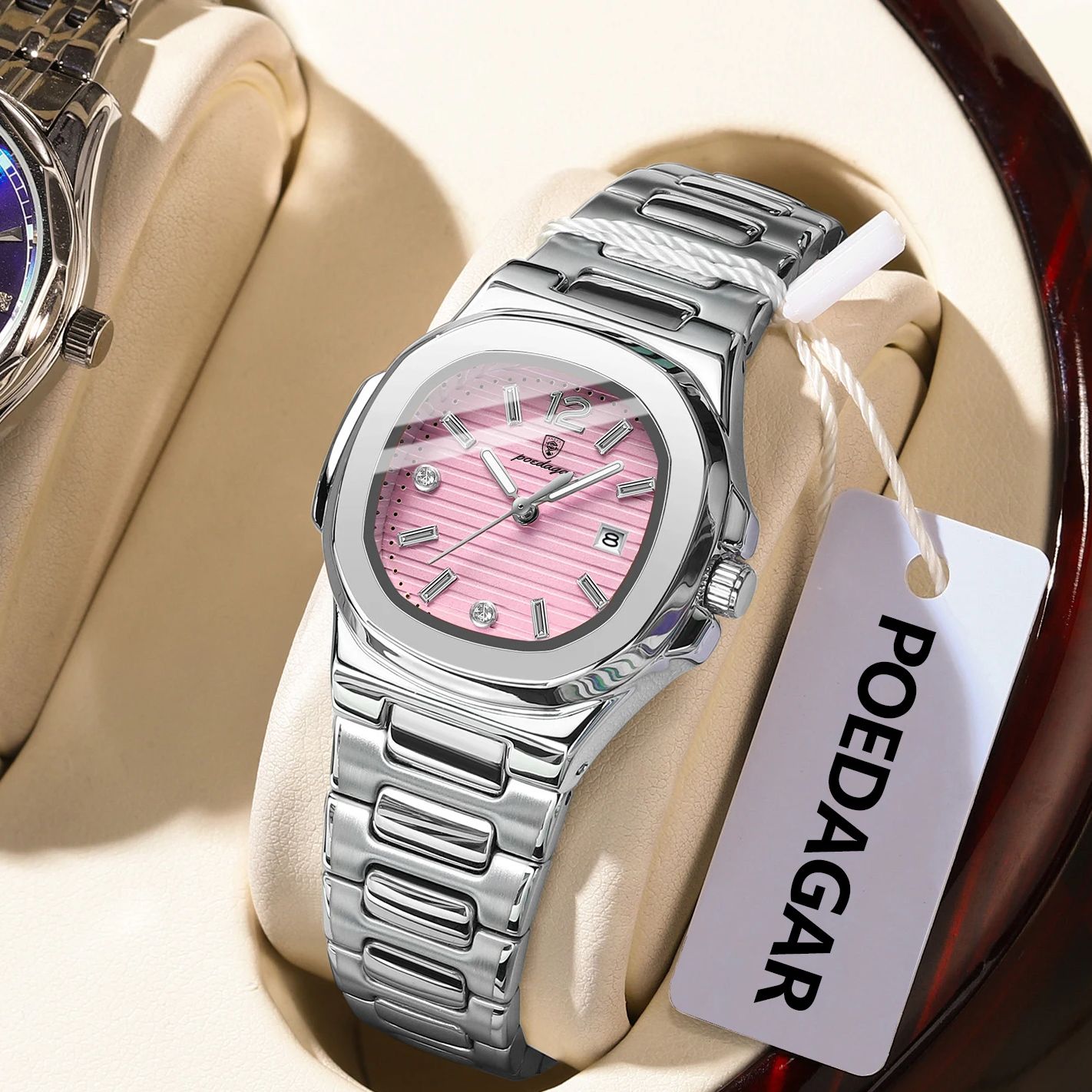 Luxury Watch For Girls - POEDAGAR Square Fashion Woman Wristwatch Luminous