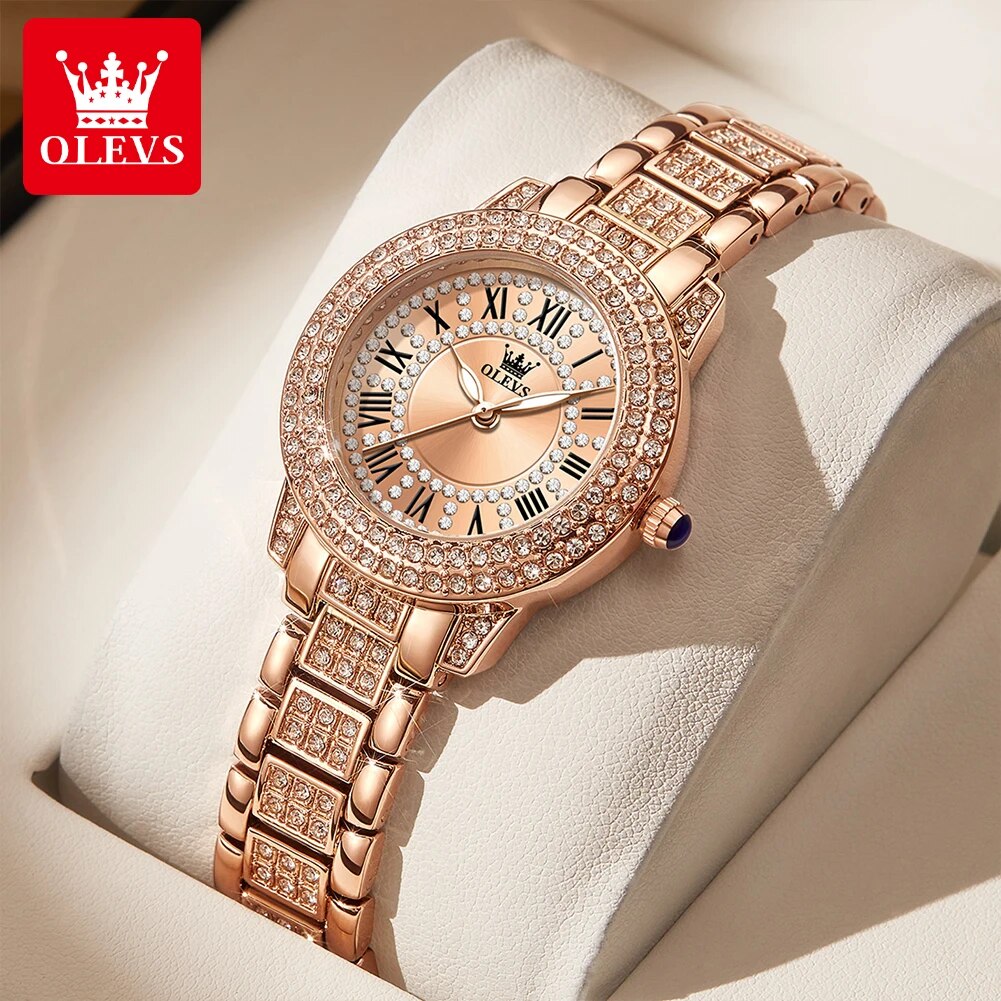 Luxury Watch For Girls - OLEVS 9943 Luxury All Diamond Original