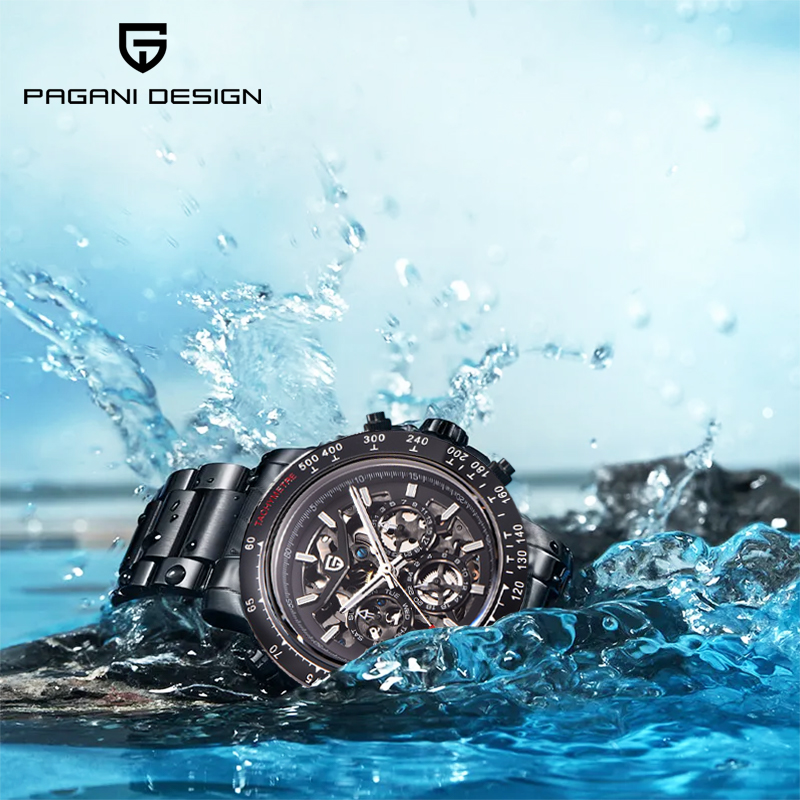 Sapphire Crystal Display - PAGANI DESIGN Mechanical Automatic Watch Luminous
