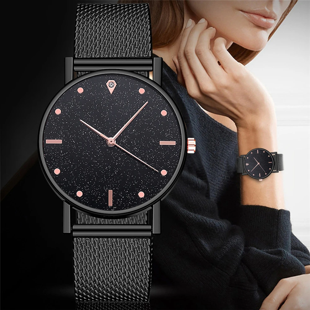 Luxury Watch Black - 2025 New Simple Silicone Band Women