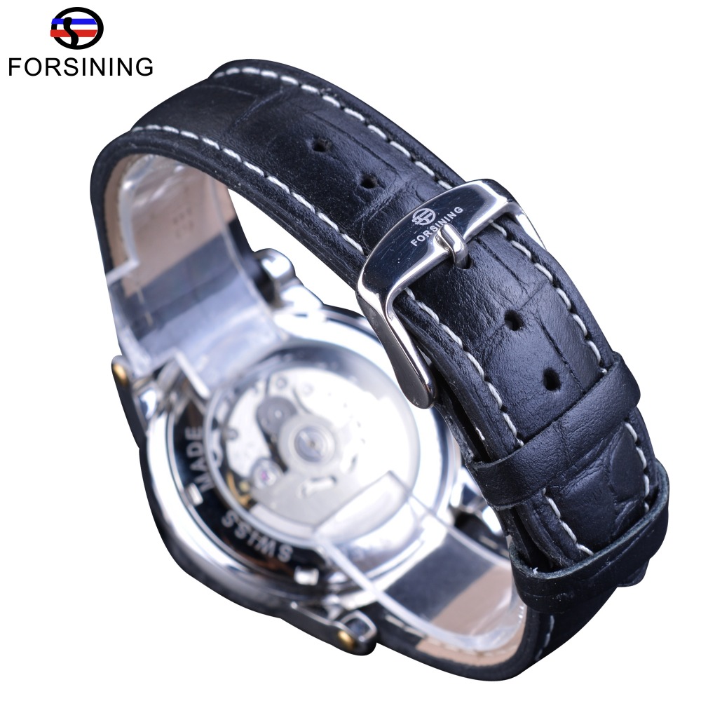 Luxury Watch Japan Brand - Forsining Transparent Japan Mechanical Movement Mens