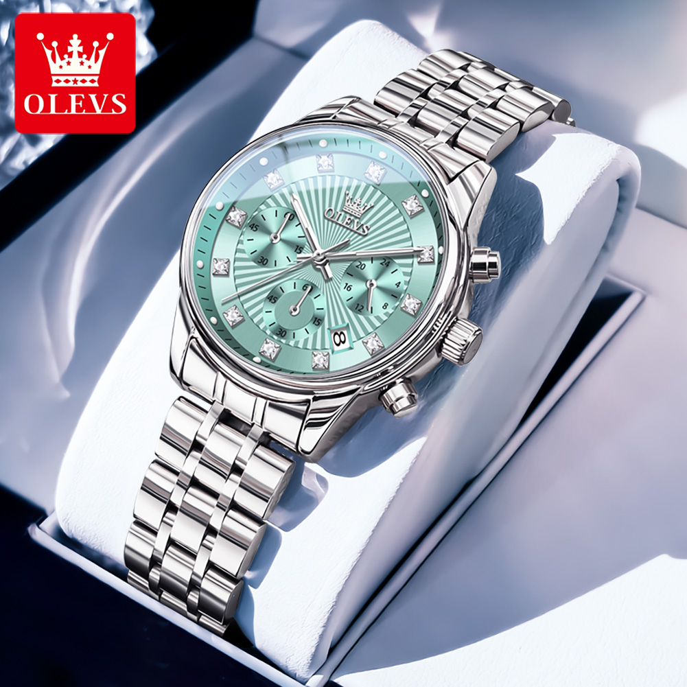 Luxury Watch Green Dial - OLEVS Womens Watches Fashion Ladies Quartz