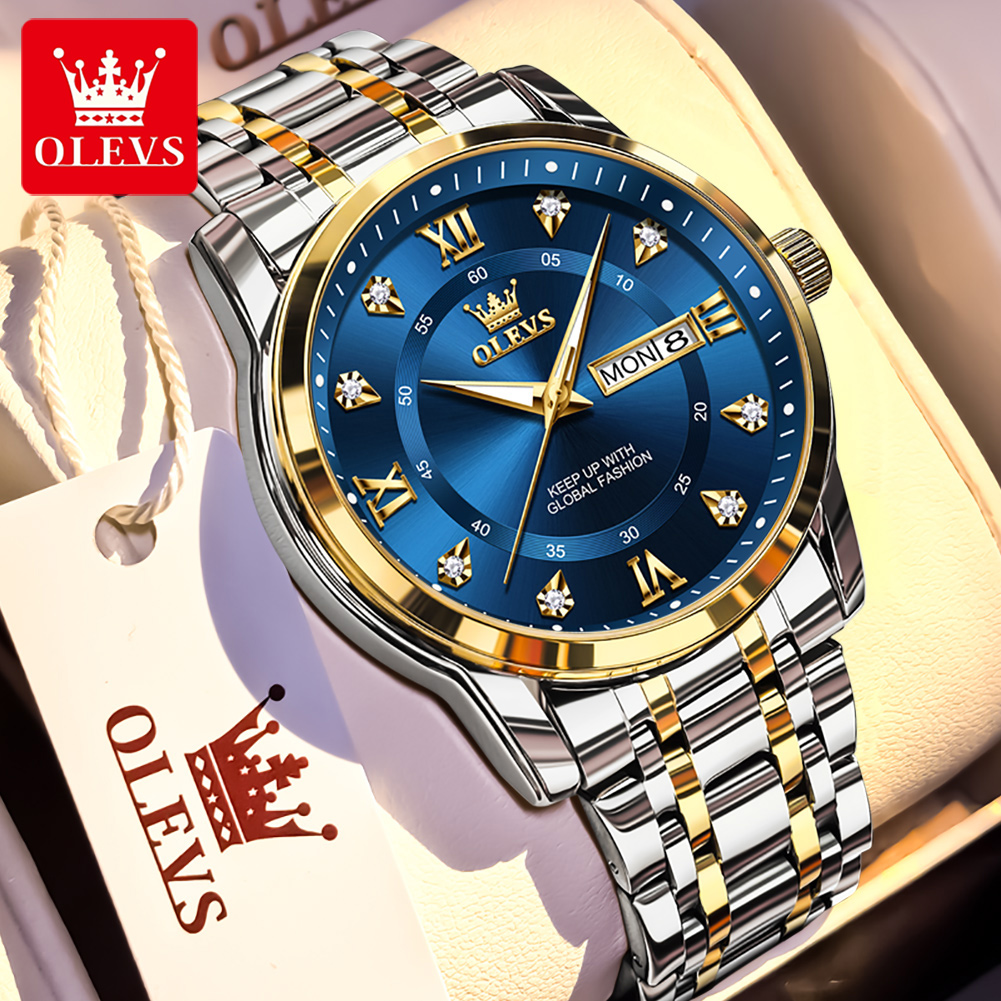 Luxury Watch Quality - OLEVS Brand Fashion men's watches stainless