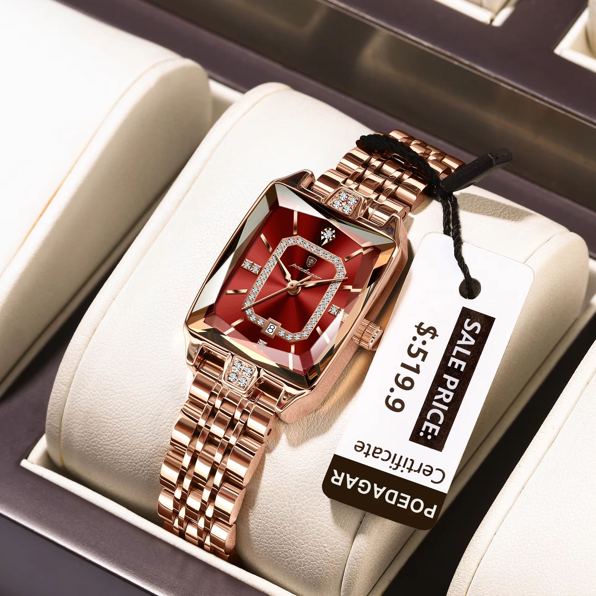 Luxury Watch For Girls - POEDAGAR Fashion Elegant Women Wristwatch Waterproof