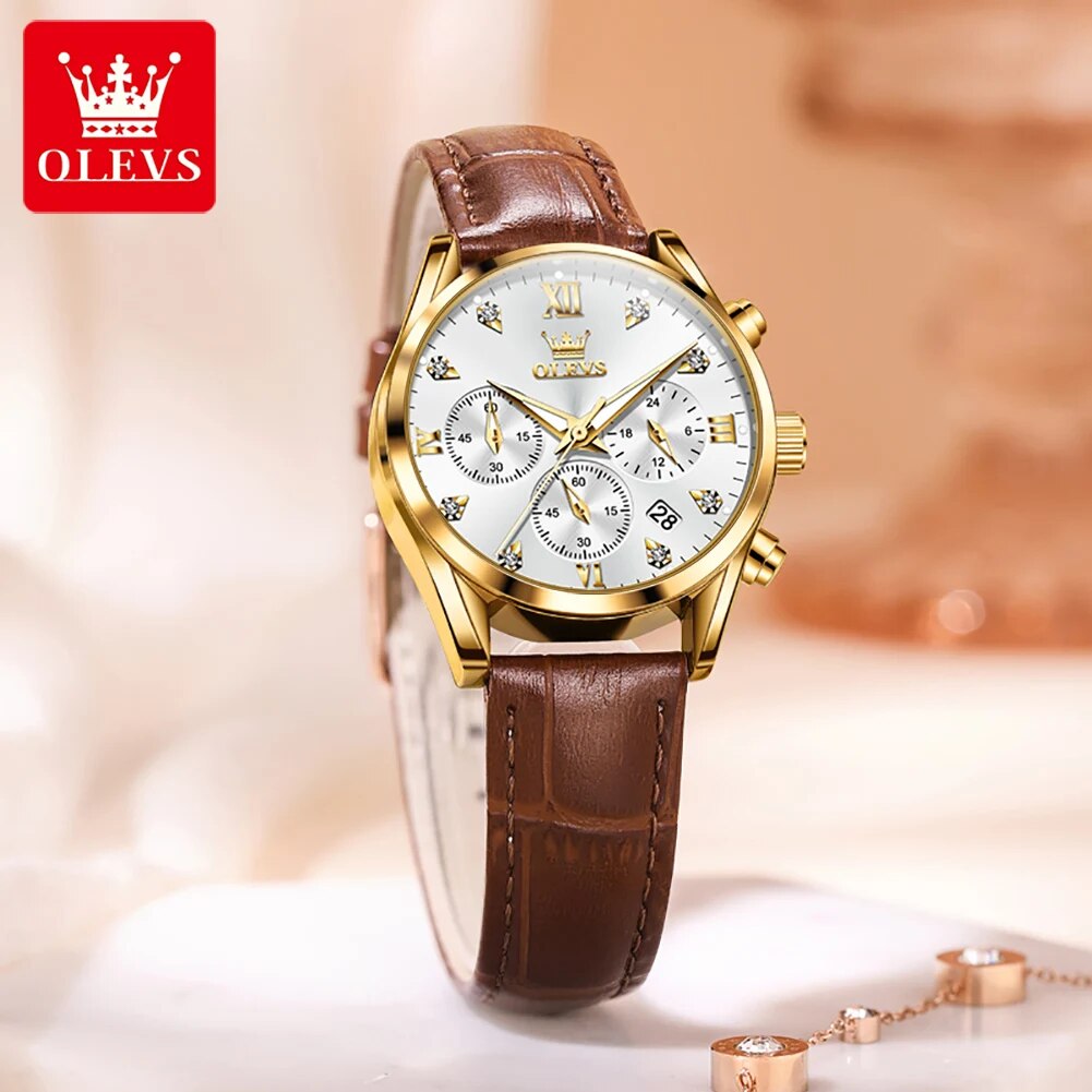 OLEVS 5523 Women's Watches Lea - Luxury Watch For Girls recension och pris