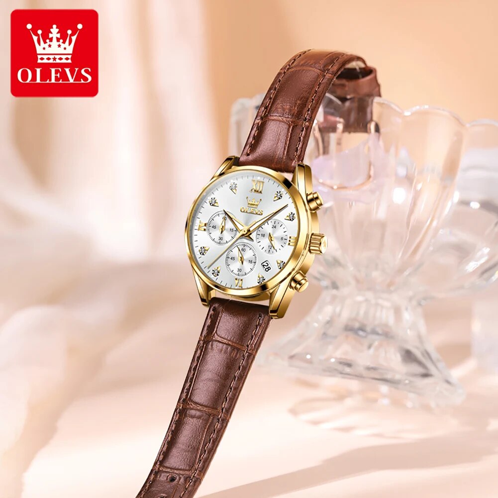 OLEVS 5523 Women's Watches Lea - Luxury Watch For Girls recension och pris