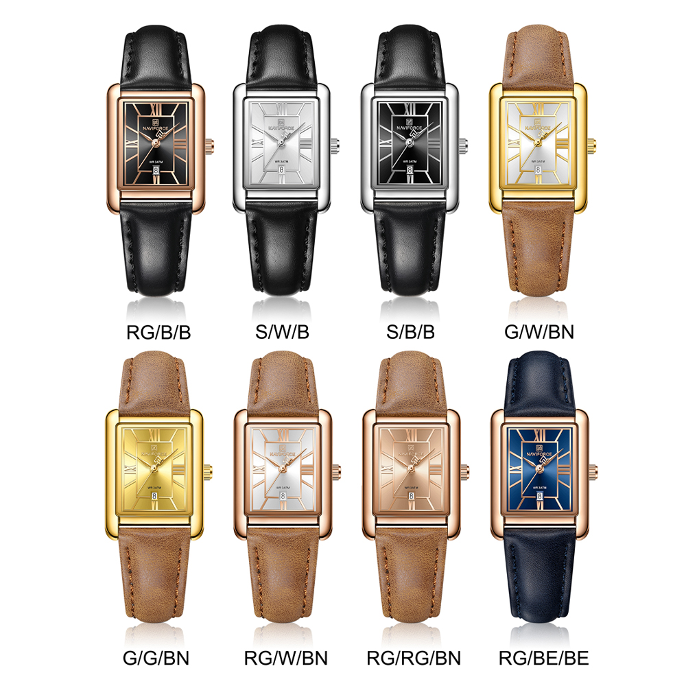 NAVIFORCE Women's Elegant Rect - Luxury Watch Black recension och pris