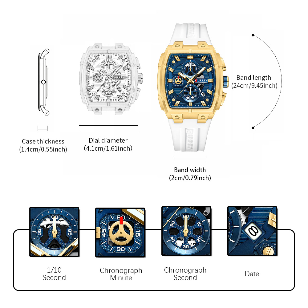CURREN Luxury Vintage Watch fo - Luxury Watch Quality recension och pris