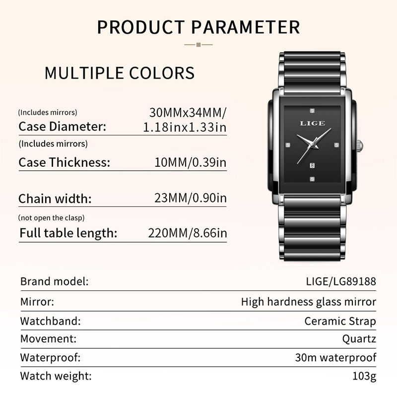 LIGE New Luxury Women Watches  - Luxury Watch For Girls recension och pris