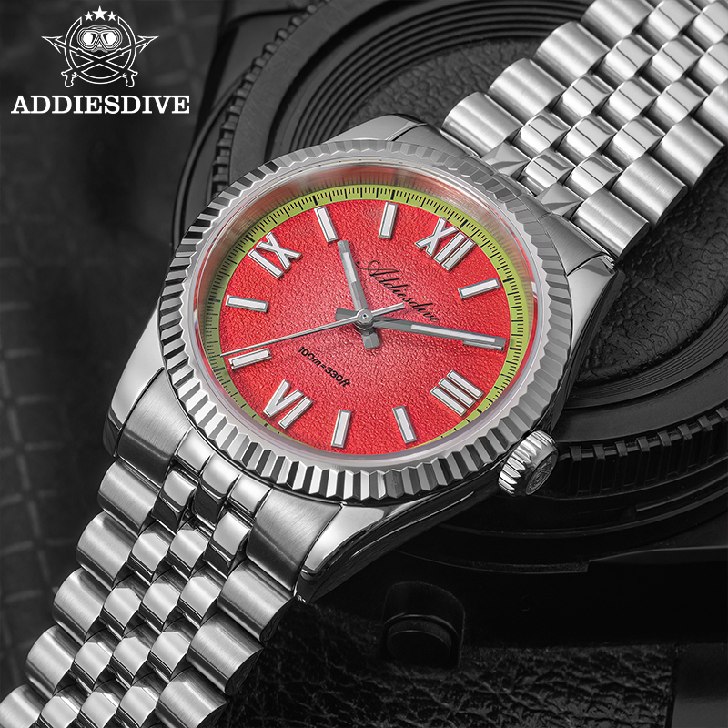 ADDIESDIVE 36mm Red/Yellow/Blu - Luxury Watch Green Dial recension och pris