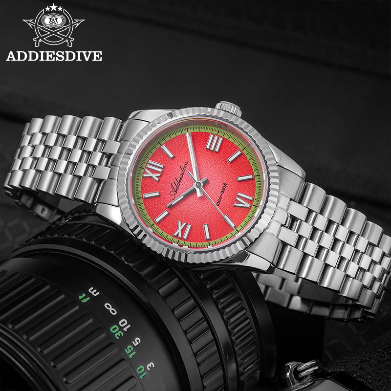 ADDIESDIVE 36mm Red/Yellow/Blu - Luxury Watch Green Dial recension och pris
