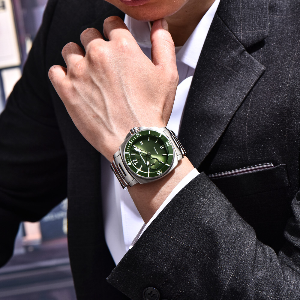 PAGANI DESIGN Men's Watch Luxu - Luxury Watch Green Dial recension och pris