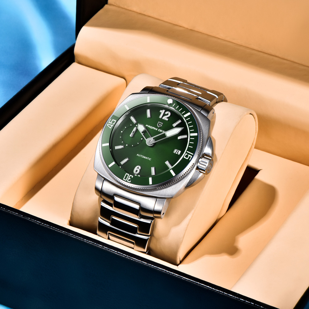 PAGANI DESIGN Men's Watch Luxu - Luxury Watch Green Dial recension och pris