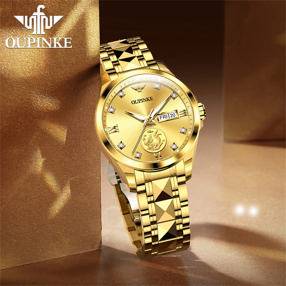 OUPINKE 3259 Real Gold Automat - Sapphire Crystal Display recension och pris