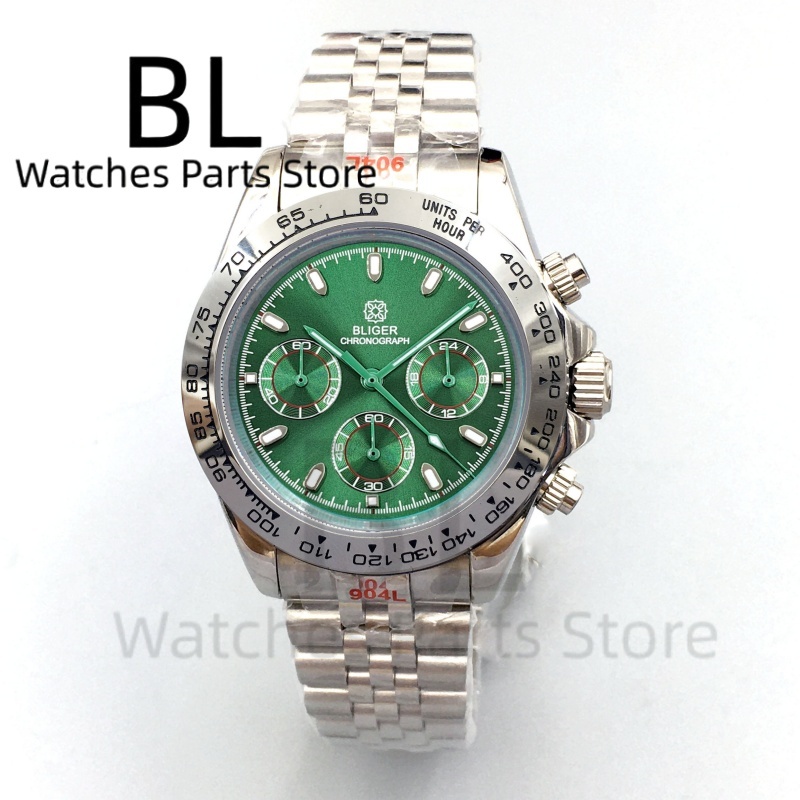 BLIGER 39mm Luxury Green Dial  - Luxury Watch Green Dial recension och pris