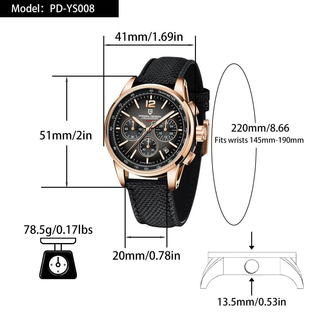 PAGANI DESIGN New Mens Watch 4 - Luxury Watch Quality recension och pris