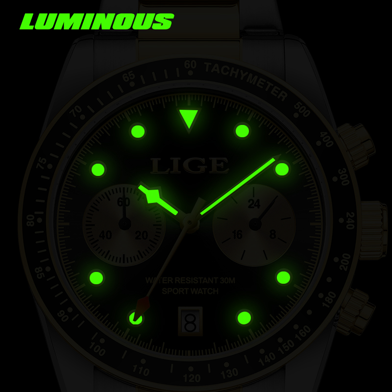 LIGE Brand Fashion Man Watch L - Luxury Watch Low Price recension och pris