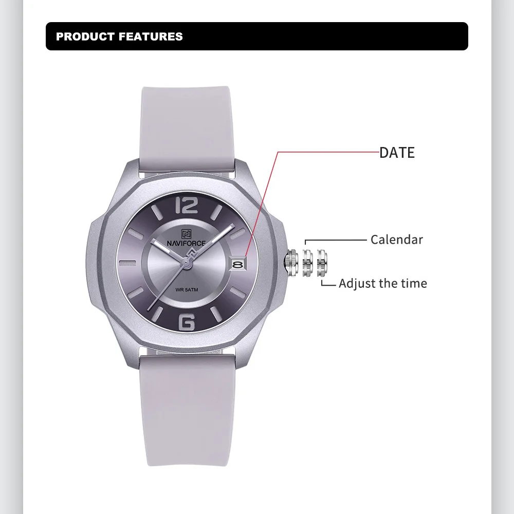NAVIFORCE 7107 Watch for Women - Luxury Watch Black recension och pris