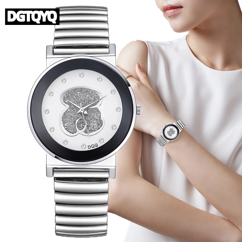Luxury Ladies Black White Bear - Luxury Watch Black recension och pris