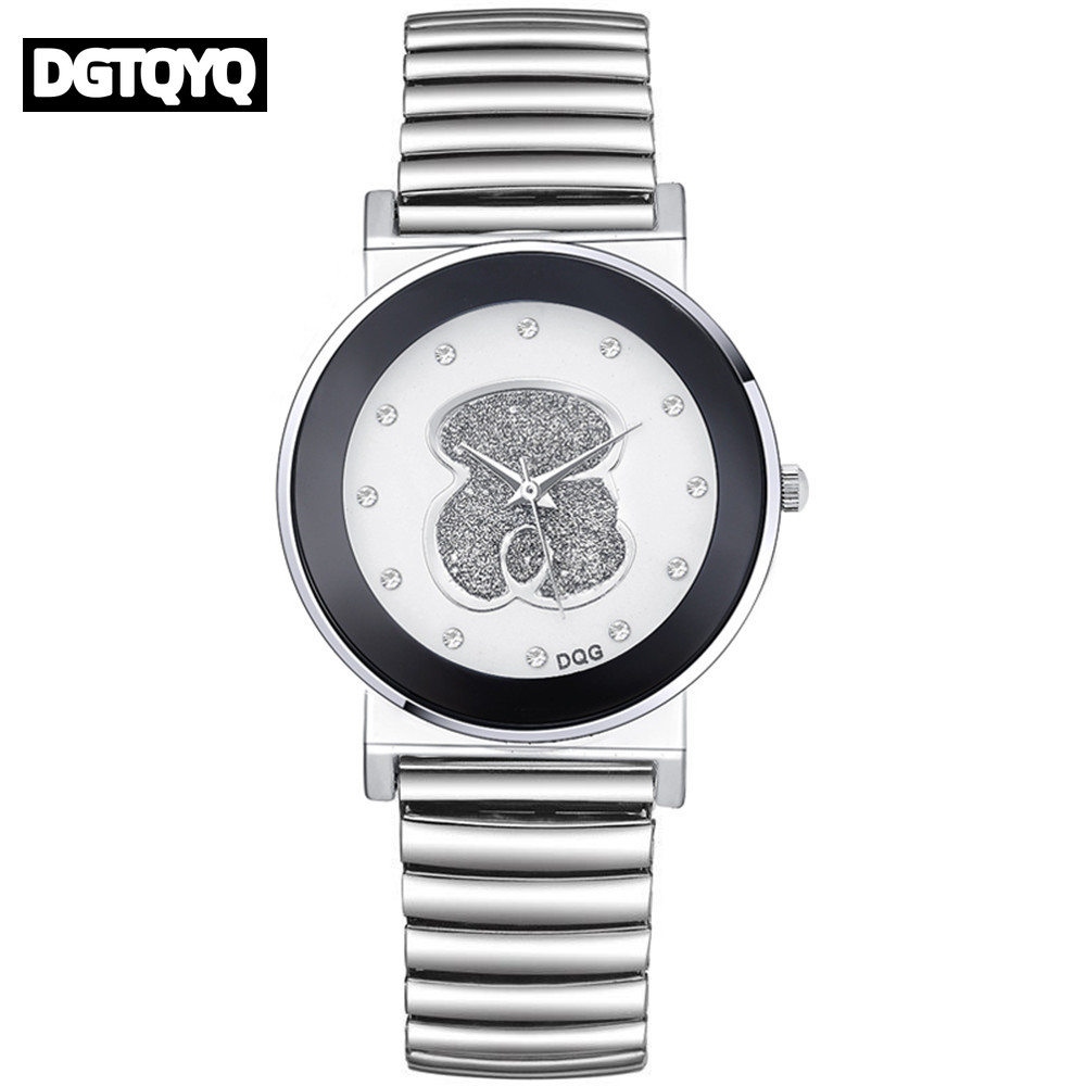 Luxury Ladies Black White Bear - Luxury Watch Black recension och pris