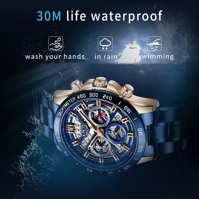 LIGE 2024 New Men Watch Top Br - Luxury Watch Low Price recension och pris