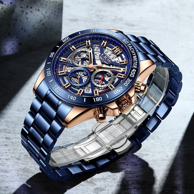 LIGE 2024 New Men Watch Top Br - Luxury Watch Low Price recension och pris