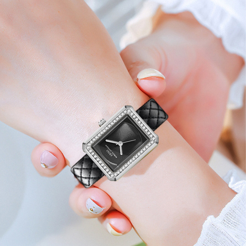 Fashion Leather Woman Watch Re - Luxury Watch Black recension och pris