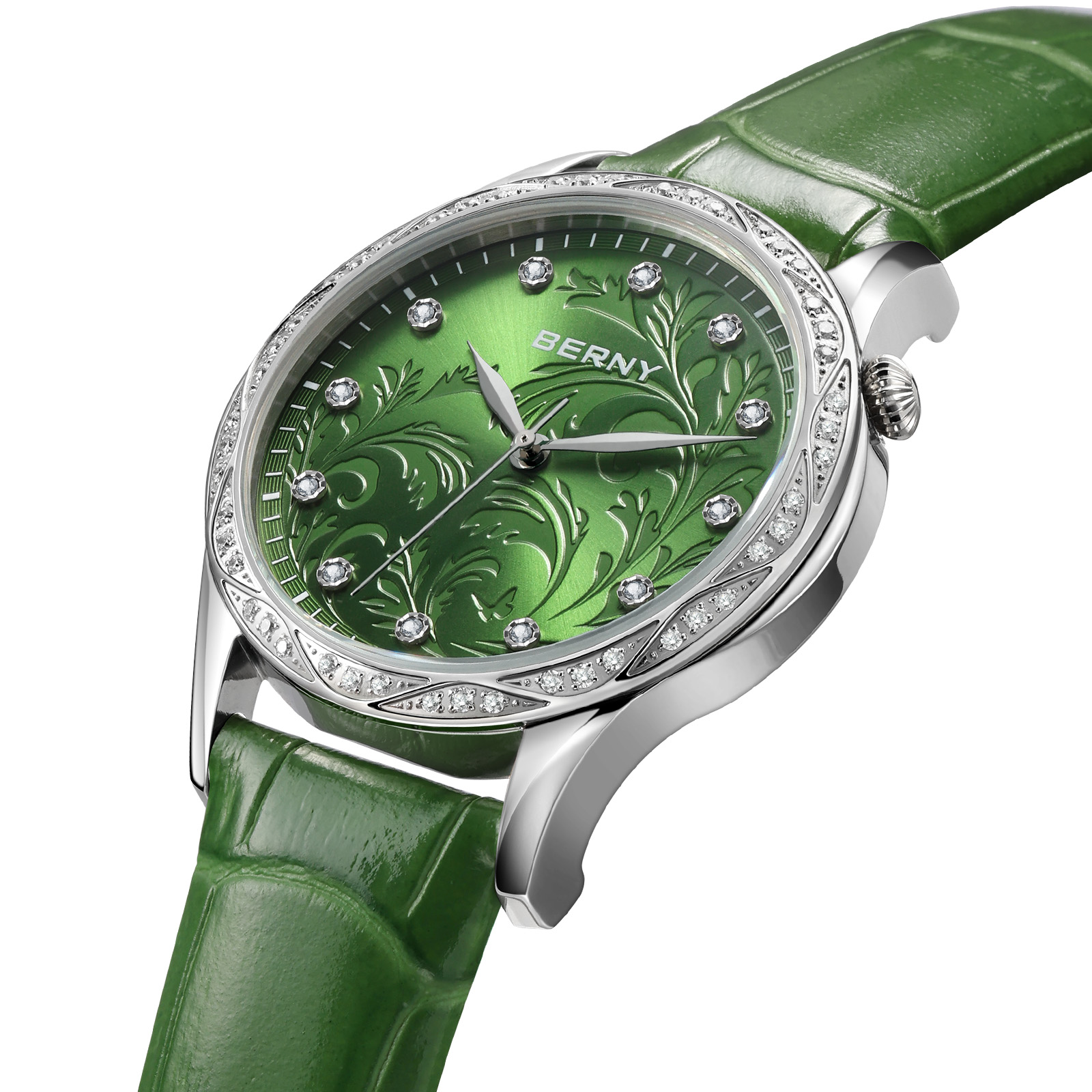 BERNY Women‘s Quartz Watch Gre - Luxury Watch Green Dial recension och pris