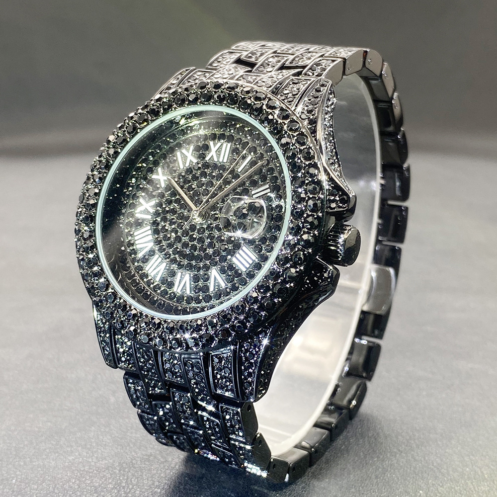 Big Gold Silver Black Wristwat - Luxury Watch Black recension och pris
