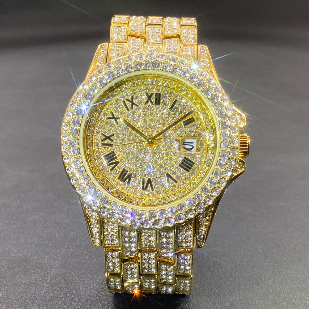 Big Gold Silver Black Wristwat - Luxury Watch Black recension och pris